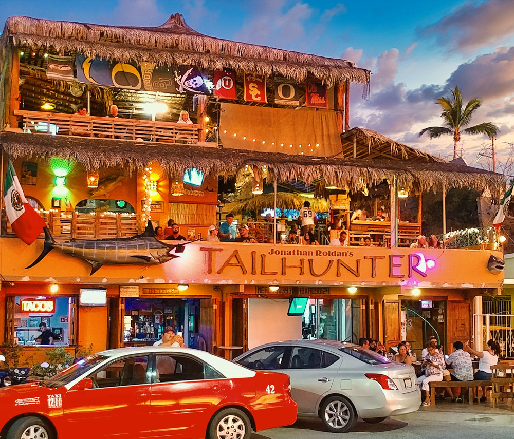 Tailhunter Restaurant - Good Company, Fun Times, Great Meals, and Spectacular Sunsets ...Located on the Malecon in La Paz, Baja Sur