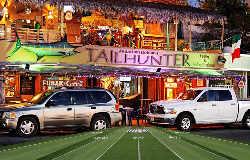 Sports in La Paz at the Tailhunter Restaurant